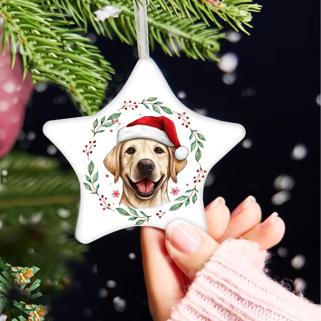 Adorno De Cerámica Navidades se burlan del perro labrador personaliza (Subido por el creador)
