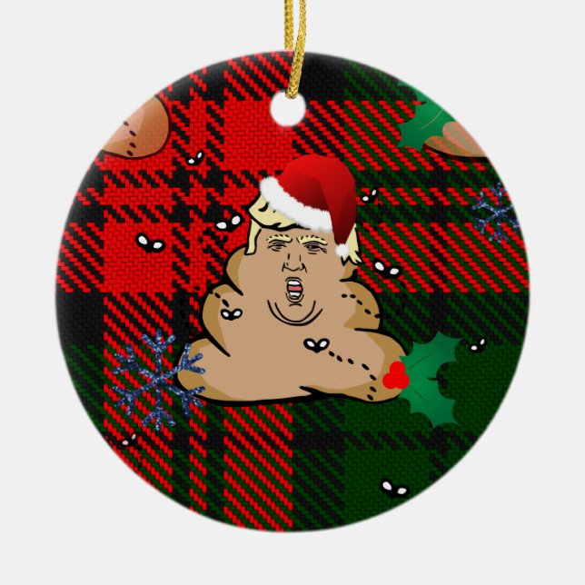 Adorno De Cerámica navidades se deshacen de trump (Frente)