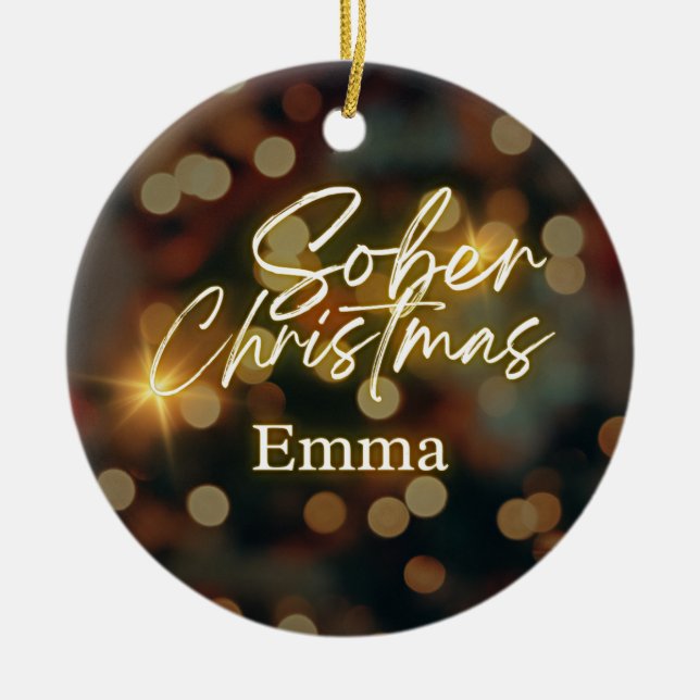 Adorno De Cerámica Navidades serios y personalizados (Frente)