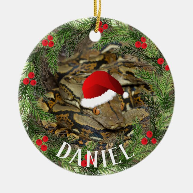 Adorno De Cerámica Navidades serpientes (Frente)