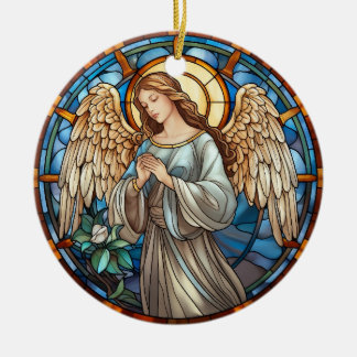 Adorno De Cerámica Navidades Seted Glass Angel