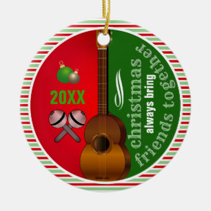 Adorno De Cerámica Navidades siempre juntan amigos