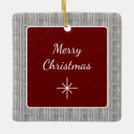 Adorno De Cerámica Navidades simples de la familia Rustic Wood