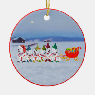 Adorno De Cerámica Navidades Sleigh