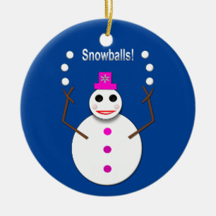Adorno De Cerámica Navidades Snowlady Juggys Nieves Graciosa