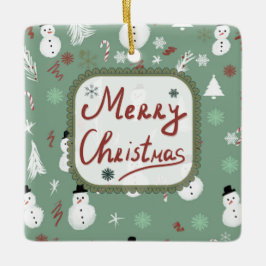 Adorno De Cerámica Navidades Snowman