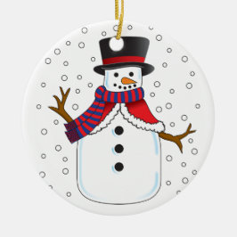 Adorno De Cerámica Navidades Snowman