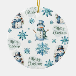 Adorno De Cerámica Navidades Snowman