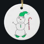 Adorno De Cerámica Navidades Snowman<br><div class="desc">Snowman</div>
