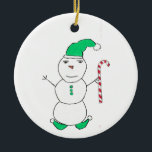 Adorno De Cerámica Navidades Snowman<br><div class="desc">Snowman</div>