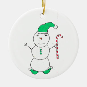 Adorno De Cerámica Navidades Snowman