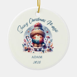 Adorno De Cerámica Navidades Snowy Magic