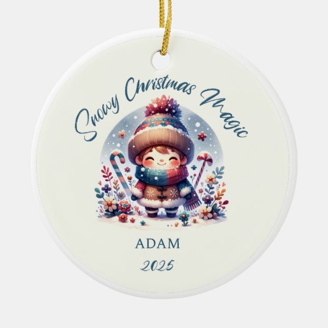 Adorno De Cerámica Navidades Snowy Magic (Frente)