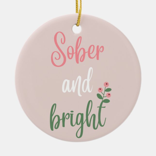 Adorno De Cerámica Navidades Sober del Pastel Rosa Cute (Frente)