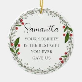 Adorno De Cerámica Navidades sobrios del hito Personalizado clásico S