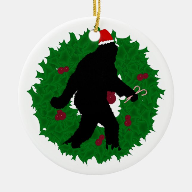 Adorno De Cerámica Navidades Squatchin' (Frente)