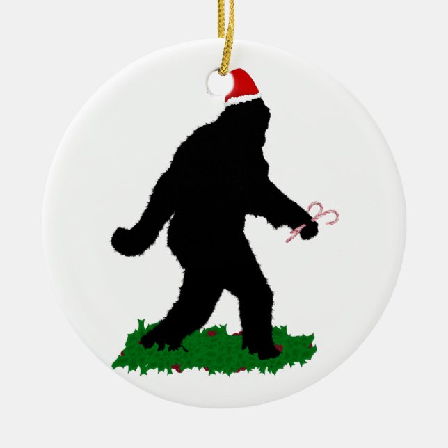 Adorno De Cerámica Navidades Squatchin' (Frente)