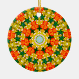 Adorno De Cerámica Navidades Star Circle Fractal