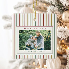 Adorno De Cerámica Navidades Stripes One Photo