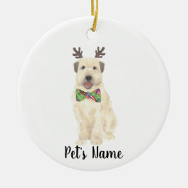 Adorno De Cerámica Navidades Terrier de Wheaten Personalizados Renos