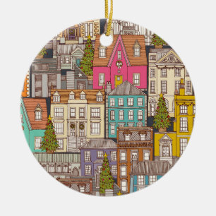 Adorno De Cerámica navidades tiempo hierro mult