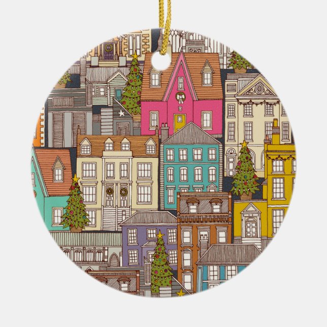 Adorno De Cerámica navidades tiempo hierro mult (Frente)