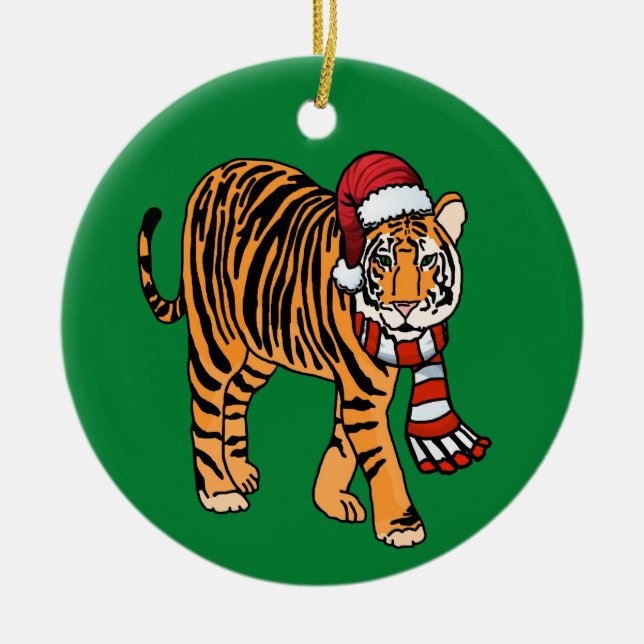 Adorno De Cerámica Navidades Tiger (Frente)