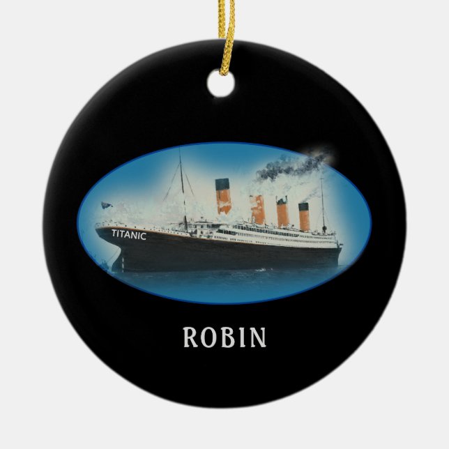 Adorno De Cerámica Navidades Titanic Black (Frente)