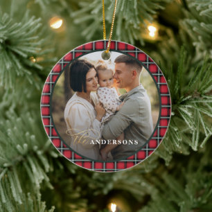 Adorno De Cerámica Navidades tradicionales rojos personalizados tartá