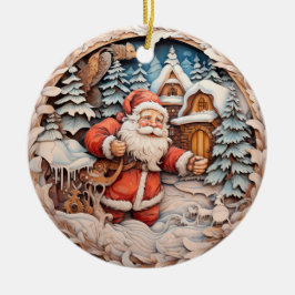 ADORNO DE CERÁMICA NAVIDADES TRADICIONALES SANTA CLAUS