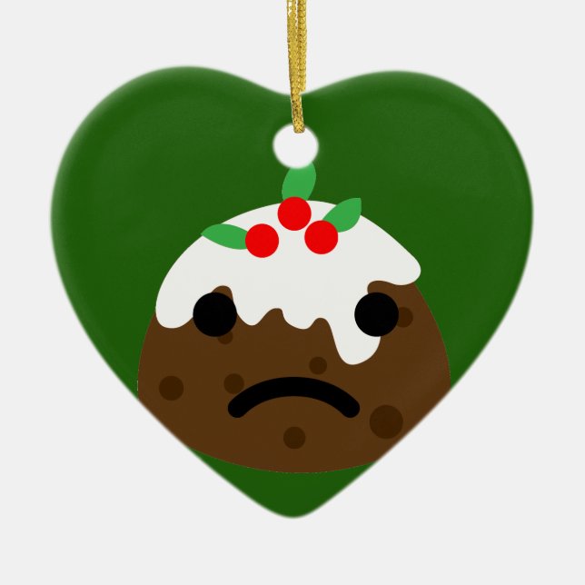 Adorno De Cerámica navidades tristes pudding (Frente)