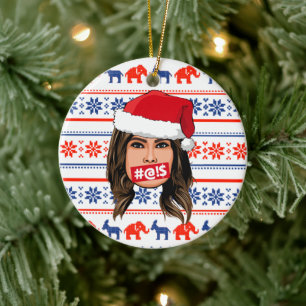 Adorno De Cerámica Navidades TRUMP DE MELANIA