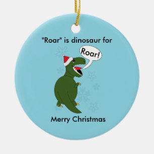 Adorno De Cerámica Navidades Tyrannosaurus Rex Dinosaur Personalizado