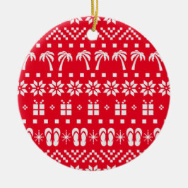 Adorno De Cerámica Navidades Ugly Sweater Beach Lover