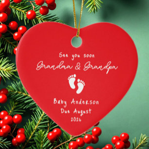 Adorno De Cerámica Navidades Ultra Sound de Invitación de Embarazo