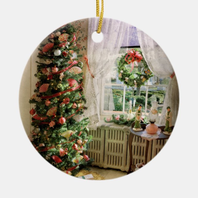 Adorno De Cerámica Navidades - Un Navidad japonés (Frente)