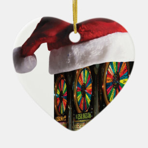 Adorno De Cerámica Navidades Vegas Slot Machine