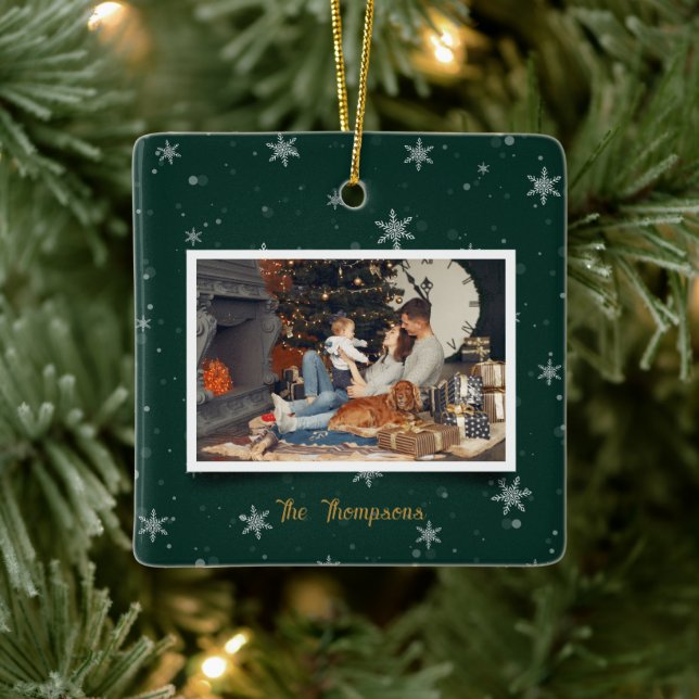 Adorno De Cerámica Navidades verdes nevan lagos (Árbol)