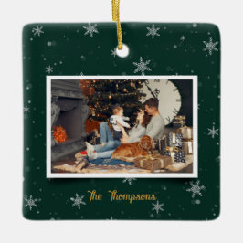 Adorno De Cerámica Navidades verdes nevan lagos