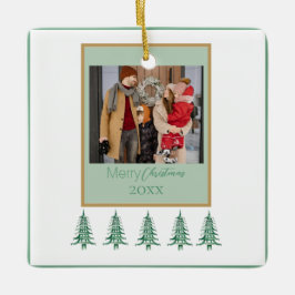 Adorno De Cerámica Navidades verdes Pagoda Árboles 1 foto marco