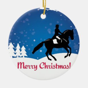 Adorno De Cerámica Navidades Vestidos de Caballo Invierno