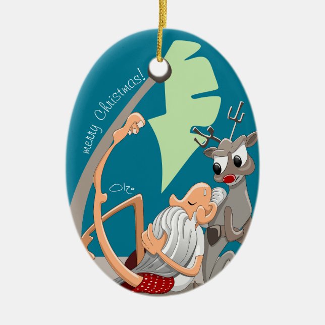 Adorno De Cerámica Navidades Vibes (Frente)