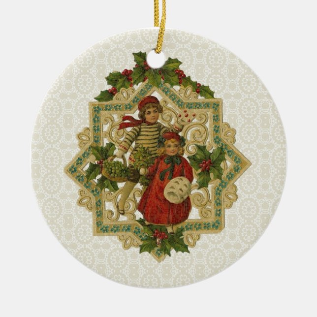 Adorno De Cerámica Navidades victorianos de época (Frente)
