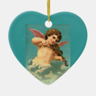 Adorno De Cerámica Navidades Vintage Angel Blessent Ornament