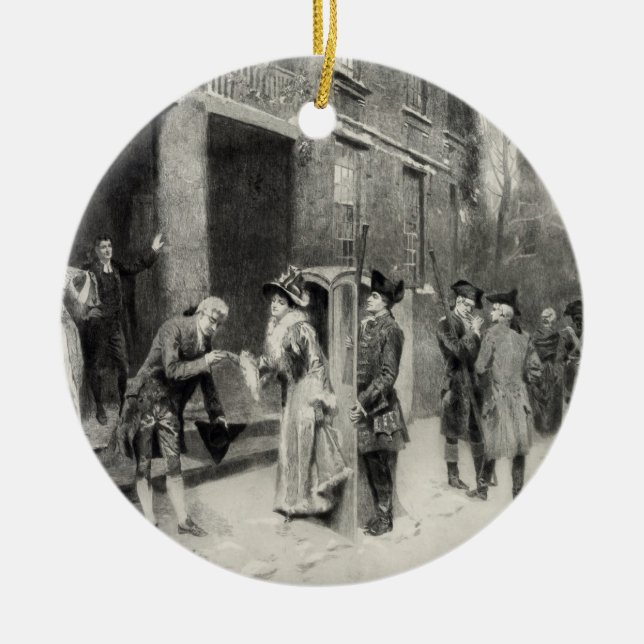 Adorno De Cerámica Navidades vísperas en homenaje a tiempos coloniale (Frente)