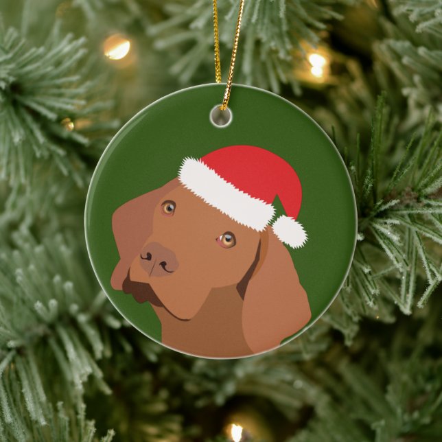 Adorno De Cerámica Navidades Vizsla Dog (Árbol)