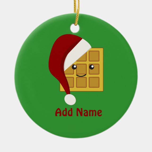 Adorno De Cerámica Navidades Waffle (Frente)