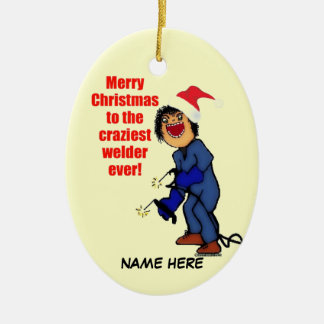 Adorno De Cerámica Navidades Welder Humor