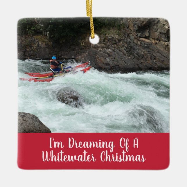 Adorno De Cerámica Navidades Whitewater, tu propia foto (Anverso)