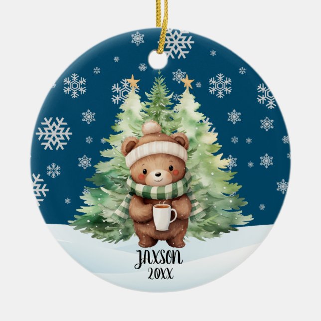 ADORNO DE CERÁMICA NAVIDADES WOODLAND BEAR (Frente)